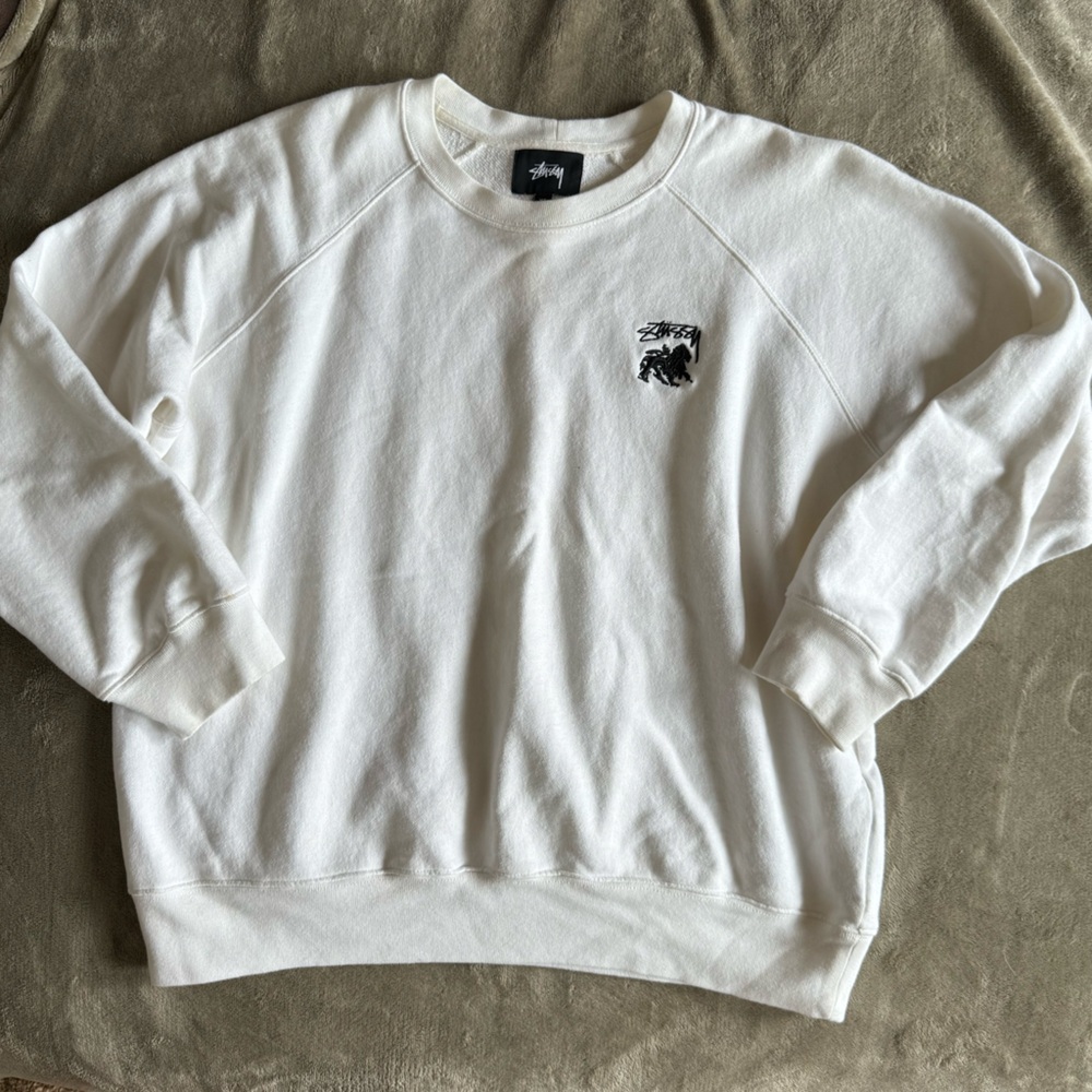 Stussy White crewneck